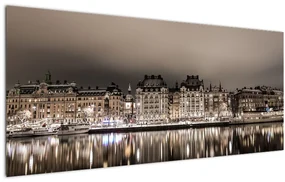 Obraz mesta v šere (120x50 cm)