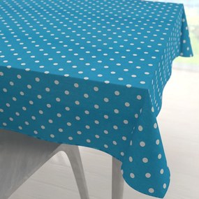 Biante Dekoračný štvorcový obrus Leona LN-021 Biele bodky na modrom 50x50 cm