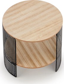 Konferenčný stolík WZOR 41 cm prírodný dub/čierny
