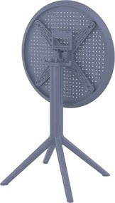 SKY FOLDING Ø60 sklopný záhradný stôl dark grey