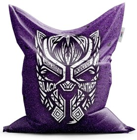 Sablio Sedací vak BLACK PANTHER wakanda forever Biely - 150x100 cm