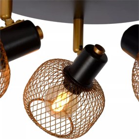 Lucide 77978/13/02 - Bodové svietidlo MAREN 3xE14/13W/230V čierna/mosadz