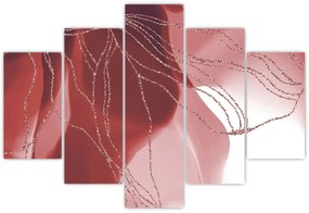 Obraz - Červená abstraktná kvetina N⁰1 (150x105 cm)