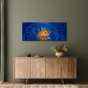 Obraz - pomaranč vo vode (120x50 cm)