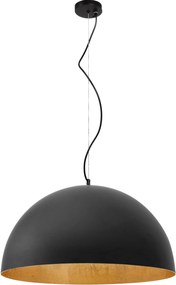 Toolight - Stropná lampa závesná kovová miska 50cm 1xE27, čierna, OSW-05011