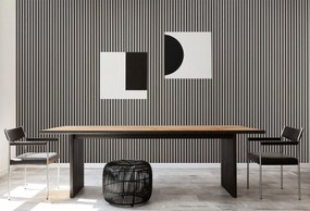 Drevený akustický panel, 2400 x 600 mm, B2BP009, dub grafitový