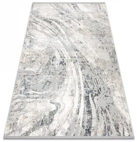 Moderný koberec TULS štrukturálny, strapce 51328 Vintage, Abstrakcia slonová kosť / sivá Veľkosť: 80x150 cm