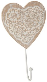 EUROFIRANY Dekoratívny nástenný držiak 11 cm x 19 cm béžová