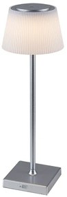Rabalux 76013- LED Stmievateľná nabíjacia stolná lampa TAENA 4W/3,7V IP44 strieborná
