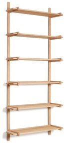 Modulárny policový systém z dubového dreva v prírodnej farbe 90x202 cm Sitra – Kave Home
