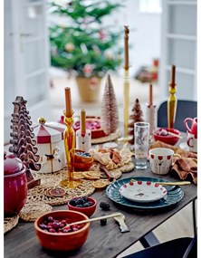 Krémové dezertné taniere s vianočným motívom z kameniny v súprave 2 ks ø 16 cm Merry-go-round – Bloomingville