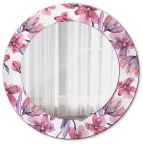 Okrúhle zrkadlo s potlačou Kvety fi 50 cm