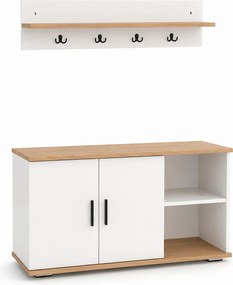 XXXLutz PREDSIEŇOVÝ NÁBYTOK, biela, dub medový, 90/77/33 cm MID.YOU - Online Only drobný nábytok - 000657063502
