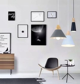 Dekorstudio Retro stropná lampa Loft Scandi B čierna