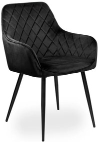 Jedálenská stolička HAVANA VELVET čierna