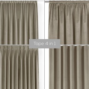 Béžový zamatový dimout záves 200x250 cm Velto – Filumi