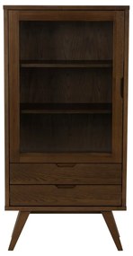Hnedá vitrína v dekore duba 72x145x36 cm A-Line – Actona
