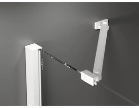 Mexen Velar Duo, sprchový kút s posuvnými dverami 100(dvere) x 100(dvere) cm, 8mm číre sklo, biela, 871-100-100-02-20