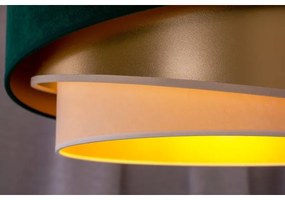 Duolla - Prisadený luster KOBO 1xE27/15W/230V pr. 45 cm zelená/zlatá/krémová