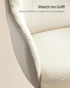 kancelárske otočné kreslo, nastaviteľná výška, farba cappuccino béžová