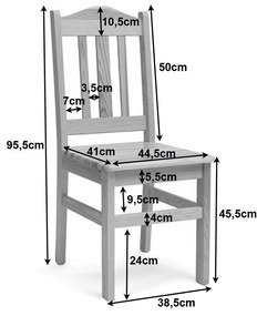 Židle z masivu č1 bílá