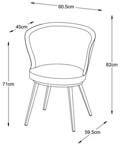 GAIN ČALÚNENÉ JEDÁLENSKÉ KRESIELKO taupe