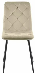 Sametová jídelní židle Jerry tmavě béžová