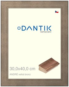 DANTIK rám na obraz 30x40 | ANDRÉ velká bronz (Plexi Čiré)