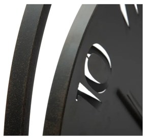 Čierne nástenné hodiny Mauro Ferretti Circle, ⌀ 60 cm