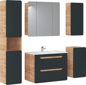 Comad Kúpeľňová skrinka pod umývadlo Aruba Cosmos 80 dub craft/vesmírne sivá