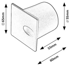 Rabalux 71169 - Vonkajšie schodiskové svietidlo BOVEN LED/3W/230V IP54 čierna