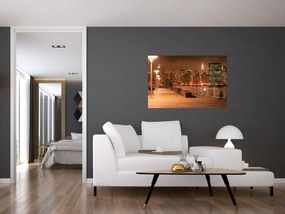 Obraz - Nočné mesto (90x60 cm)