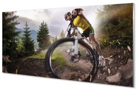 Nástenný panel  Cloud na horskom bicykli 100x50 cm