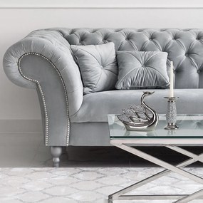 DEKORAČNÁ SOŠKA PALMERA 27X8X26 CM STRIEBORNÁ