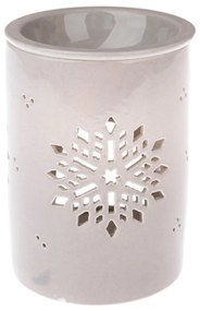 Sivá porcelánová aromalampa Dakls, výška 12,2 cm