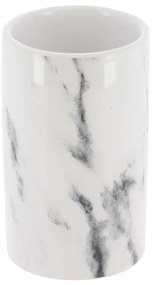 Sada kúpeľňových doplnkov Nardi Marble, biela/s chrómovými prvkami
