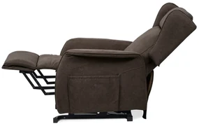 Autronic - TV a relaxačné kreslo "ušiak", elektrické polohovanie, 1 motor 230V/29V, poťah hnedá látka - TV-1190 BR2