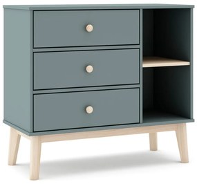 Detská komoda sivozelená 90x81x40 cm Esteban – Marckeric
