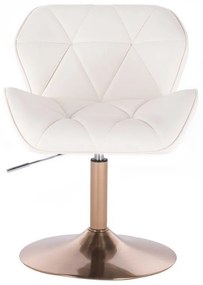 LuxuryForm DESIGN Stolička MILANO na zlatom tanieri - biela