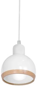 Luster na lanku OVAL 1xE27/60W/230V biela