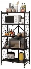 Skladací regál AZIONE 72x163 cm čierny