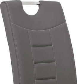 Jedálenská stolička Ruby, šedá ekokoža