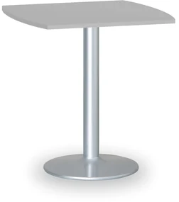 Konferenčný stolík FILIP II, 660x660 mm, sivá podnož, doska sivá