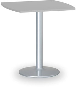 Konferenčný stolík FILIP II, 660x660 mm, sivá podnož, doska sivá