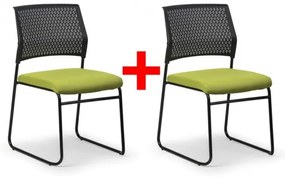Konferenčná stolička MYSTIC 1+1 ZADARMO, zelená