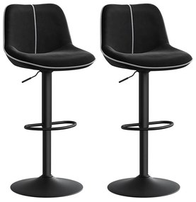 Sada 2 ks barových židlí Vasagle Muriel černá