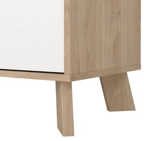 Biela/v prírodnej farbe komoda v dekore duba 196x73x39 cm Ikast – Tvilum