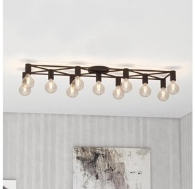 Eglo 43722 - Stropné svietidlo SPEKE 11xE27/40W/230V čierna