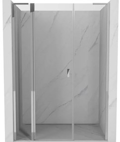 Mexen, Mexen Mist L výklopné sprchové dvere 135 cm, priehľadné, chróm - 8A4L-135-001-01-00