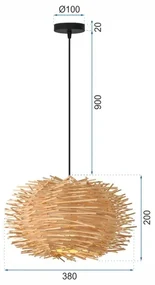 Dekorstudio Stropné svietidlo BAMBUS - APP 884 - 1CP